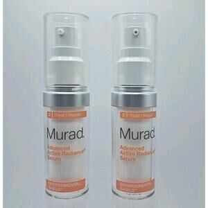 2x Murad Advanced Active Radiance Serum 0.5oz Environmental Shield Treat Repair